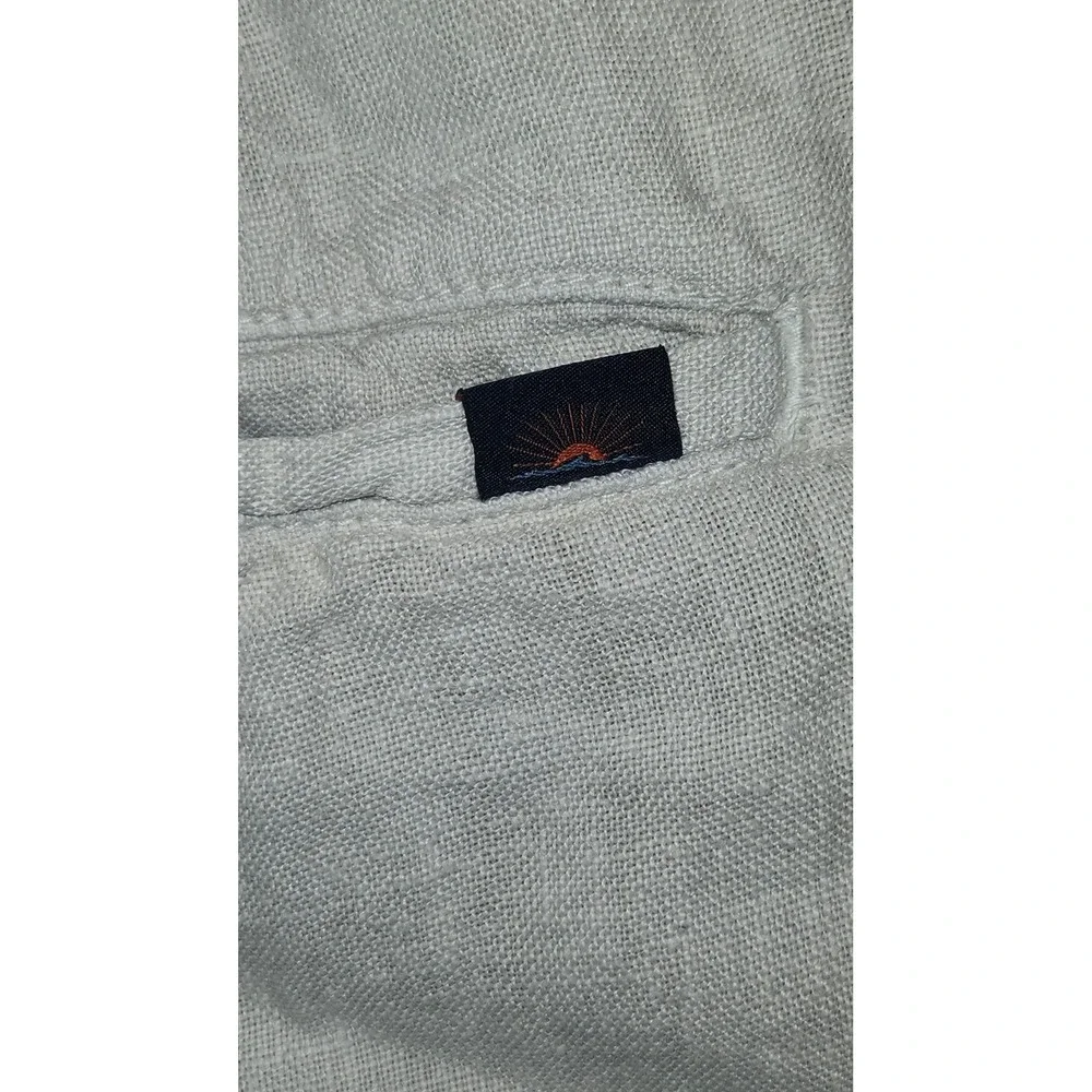 Faherty Brand Mens 100% Linen Drawstring Pants Grey XL MBU2412-WEA